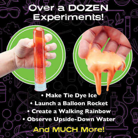 Image showing hands holding science experiments from the Ultimate Science Lab Kit For Kids And Teens Ages 8 And Up With Over 40 Hands On Experiments And All Materials Included Zoom Ooze And Explore So You Can Hypothesize Measure And Record Results In A Safe Fun Learning Experience.