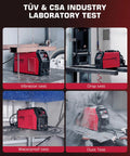 110V And 220V MMA Stick Welder With Large LED Display during TUV CSA tests showcasing durability and resilience.