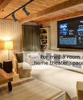 Vintage Industrial Track Light Head For Home And Retail, 5W GU10 LED, 3000K Warm White, installed in a cozy media room