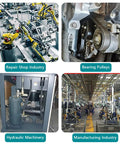 Thinking Process: hydraulic gear puller set used on bearings, pulleys and machinery in repair shop and manufacturing