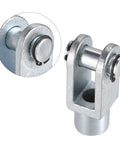 Air Cylinder Rod Clevis End Y Connector 78mm Length With M16x1.5 Female Thread 63mm Bore Pneumatic Fittings 2 Pack Durable Alloy Construction For SC Standard Cylinders, alloy clevis joint