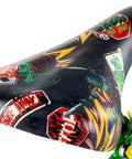 Close-up of Teenage Mutant Ninja Turtles 16 Inch BMX Bike seat with vibrant graphics for kids ages 5 to 7.