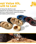 Pro Grade 15-Piece Wood Carving Disc Kit For 4 to 4.5 Inch Angle Grinders With 5/8 Inch Arbor, including durable carving discs