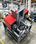 Techtongda Electric Pipe Tube Bender Roller 2.2KW Multi-Function Steel Bar Bending Machine showcasing red and gray design.