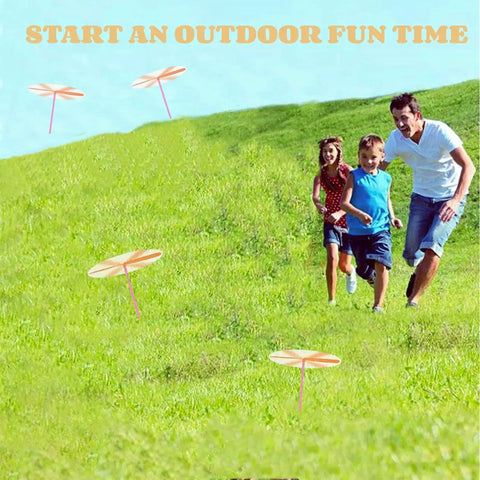 Hand Spinner Helicopter Toy For Outdoor Play And Party Favors Propeller Dragonfly Flight Durable ABS Rub To Spin Easy To Operate