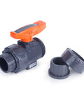 1 Inch PVC True Union Ball Valve With Full Port And Glue On Socket, 200 PSI At 73F, EPDM O Rings And PTFE Seats.