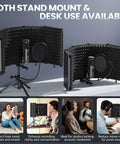 USB Condenser Microphone Kit with Isolation Shield Pop Filter and Tri Stand for Laptop PC Mac and Phone Recording
