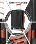 3 Piece Travel Luggage Set With Lightweight Hardshell Suitcases And Dual Spinner Wheels TSA Locks 20 Inch Carry On