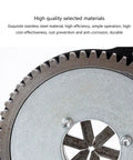 Professional Manual Hose Crimper Tool With Large Gear Press System For 6 To 32 Mm Tubing Heavy Duty stainless steel gear close-up.