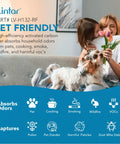 Family with dog on couch, emphasizing pet-friendly Replacement Filter For Levoit LV-H132 Air Purifier With H13 True HEPA Filter.