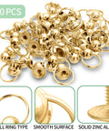 Top Shelf Gold Screwback Round Head Rivets With Pull Rings Heavy Duty Zinc Alloy 8 mm Fasteners for Leathercraft DIY Sewing Projects.