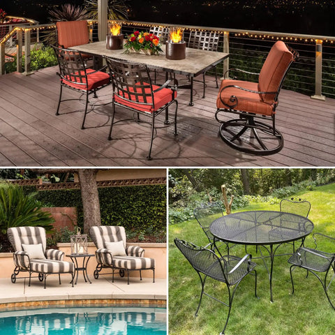 Wrought Iron Patio Furniture Feet Cap Glides For Outdoor Table And Chair Legs No Slip Floor Protectors 1.5 Inch 24 Pack Black