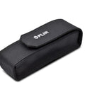Edge Series Wearable Pouch With Belt Clip For Edge Pro Thermal Camera in black fabric, angled view