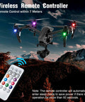 Flying drone with Wireless LED Strobe Lights With Remote Control 8 Color Rechargeable Anti Collision Emergency Warning Kit visible