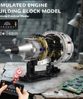 Dope Aircraft Engine Building Kit That Actually Works For Adults With App Control Mini Turbojet Model Kit Technic displayed on desk