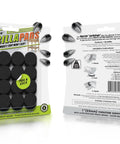 No Slide Zone Heavy Duty Furniture Pads With Sticky Strong Self Adhesive Backing Set Of 32 Round Rubber Gripper Feet For Hardwood Floors in packaging.
