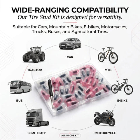 40 Piece Tire Repair Kit With Screwdriver No Glue Needed Rubber Plugs For Cars And Motorcycles Quick Puncture Repair On The Road