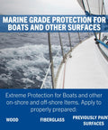 Sailboat with Marine Flat Boat Bottom Antifouling Paint For Fiberglass, Wood And Steel With Copper Release, ocean view