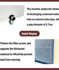 Detail display of Built Tough Industrial Spot Cooler And Portable Air Conditioner showing water discharge pipe and filter screen.