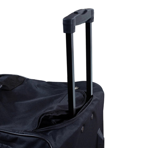 Rockland rolling duffel bag, black, 36in; extended telescoping handle