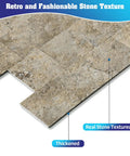 Peel And Stick Backsplash Tiles In Ecru Slate For Kitchen And Bath Real Texture PVC Stone Look close-up showing texture and thickness