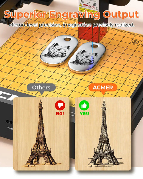 Starter Friendly 2500mW Laser Engraver With Portable Cutter 130x130mm Working Area engraving metal and wood with precision