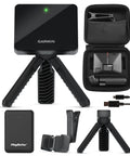 Portable Golf Launch Monitor And Simulator Bundle With 10 Hour Battery Life, realistic swing metrics, case, tripod, charger