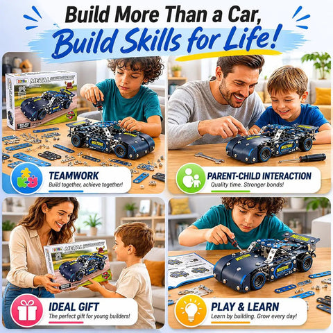 Metal Racing Car Kit With 207 Pieces And Real Tools For A Hands On STEM Build Your Own Race Car For Boys 8 12 Teens And Adults
