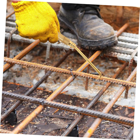 Worker using Portable Tie Tool With Hook For Quick Fence Tying On Job Sites Pro Grade Wire Twisting Tool With Textured Grip