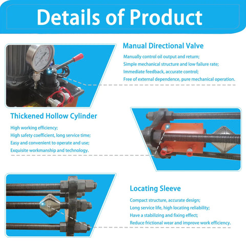 Beefy 100 Ton Hydraulic Pin Press For Excavators With All In One Sleeve And Chain Integrated System, 220V 1500W Electric Pump Dismantling Tool For Track Pin Repair And Machinery Maintenance, manual valve