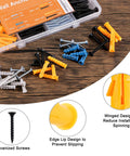 Knockout Drywall Anchors And Screws Assortment Kit showing assorted plugs and galvanized screws for secure mounting.