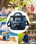 Portable Soft Cooler Bag For Camping And Beach Trips Leakproof Insulated Ice Chest With 22L Capacity and yacht print