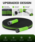 Flat Soaker Hose 15 Foot for Garden With Anodized Aluminum Ends Drip Hose Flexible Lightweight Soaking System Save 80 Percent Water and Hydrate Roots Evenly, showing upgraded leak-proof design.