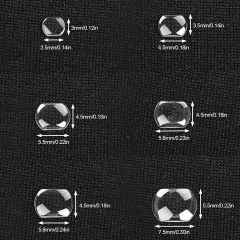 6 Piece Watch Repair Kit With Magnifying Loupe For Fine Movement Work And Date Adjustment lens sizes on black background