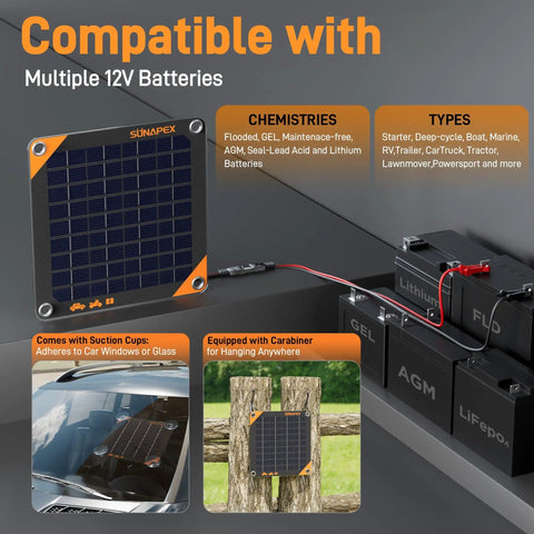 12V 30W Solar Trickle Charger Maintainer With Waterproof Design And Solar Panel Kit Built In Smart Charge Controller for batteries