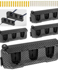 4 Pack Wall Mounted Fishing Rod Holders With EVA Foam For Garage Boat Wall Or Ceiling Storage, Vertical Rod Rack