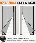 Double-Sided Magnetic Screen Door Fits 32x80 Inch Doors Left Or Right Opening Scratch-Proof Polyester Pet Friendly