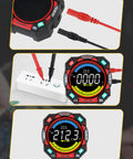 Go To Portable Digital Multimeter Tester with 6000 Counts VA Display and Auto Ranging showing connection and measurement.
