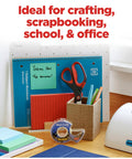 All Purpose Precision Scissors For Everyday Crafting And Office Tasks on a desk with notebook and pen holder
