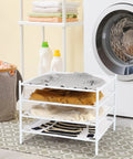 Mesh Drying Rack For Sweaters And Delicates, Stackable Lay Flat Clothes Dryer, No Fuss Portable Indoor Outdoor Dry Rack, 4 Pack White