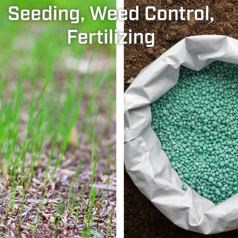Seeding grass and blue fertilizer pellets, use with Chest Mounted Grass Seed And Fertilizer Spreader With Easy Fill Hopper 35 Pound