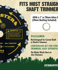 Beefy 9 Inch 20 Tooth Chainsaw Brush Cutter Blade for Straight Shaft Trimmers with arbor hole details
