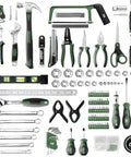 259 Piece Home And Car Tool Kit With Portable Plastic Storage Toolbox, Heavy Duty Chrome Vanadium Hand Tools, Ergonomic Non Slip Grips