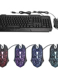 Top Tier Wired Gaming Mechanical Keyboard With Fire Rgb Backlit Lighting And Clutch Ergonomic Layout Featuring Beast Mode Anti Ghosting Plus Smooth Multimedia Keys For Pcs with RGB mouse set.