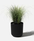Round Black Plastic Planter Pots With Drainage Holes For Indoor Outdoor Use, Durable Plastic Stone Composite Planters Weatherproof From Minus 20 To 120 Degrees, Ideal For Succulents, Flowers, And Modern Home Gardens, 20 Inches with plant