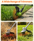 Trimmers in use with 20 Pack Trimmer Spool Line Refill 0.065 Inch Replacement Line For Popular String Trimmers, Compatible With WG Series Models Including 122 150 151 152 153 154, Comes With Four Trimmer Caps For Quick No Fuss Yard Cleanup.
