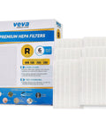 Box of Six Pack HEPA Filter Replacement For Honeywell HPA Series Air Purifiers, filters stacked next to the packaging