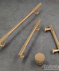 Champagne Bronze Cabinet Pulls Set Of 10, 3 Inch Hole Centers Cabinet Handles, AL3095BRG, shown on gray surface