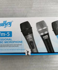 Packaging of Moukey MWm-5 Professional Dynamic Karaoke Microphone With 13 Foot Cable, All Metal Handheld Cardioid XLR Mic For Singing