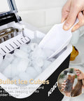 Portable Countertop Ice Maker With Self Cleaning Produces 26 Lbs A Day Ice Ready In 6 To 8 Minutes Includes Ice Scoop And Basket